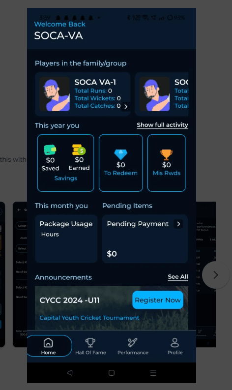 MySoca — Cricket Academy Management Platform screenshot 2