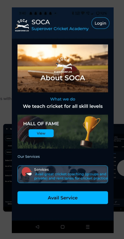 MySoca — Cricket Academy Management Platform screenshot 3