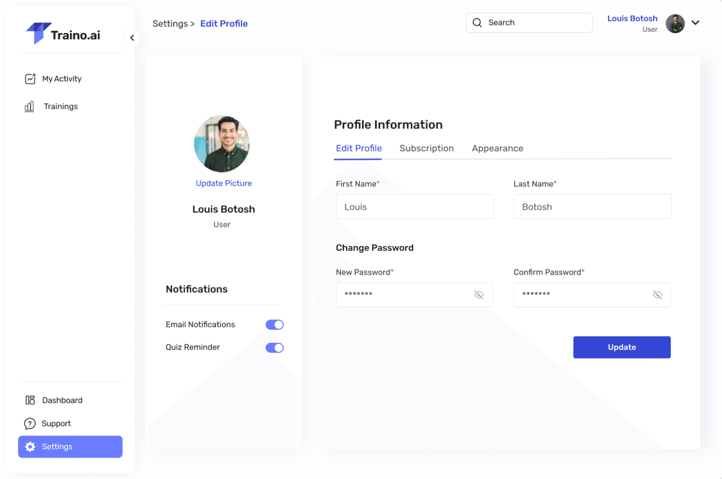 Traino.ai screenshot 2